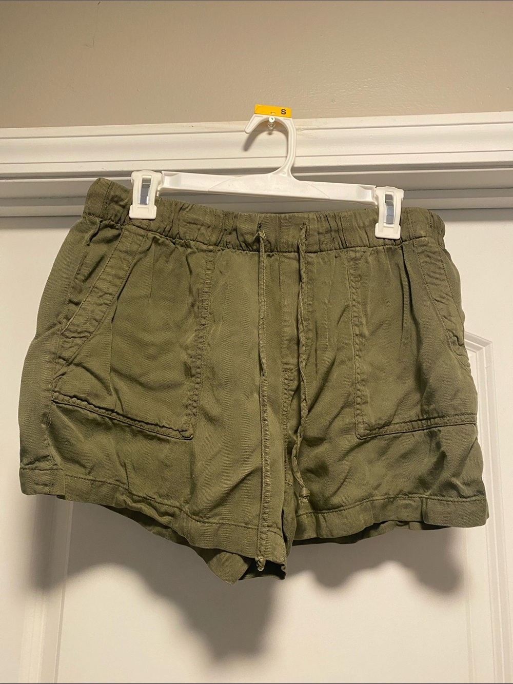 Olive Green Women's Utility Drawstring Shorts